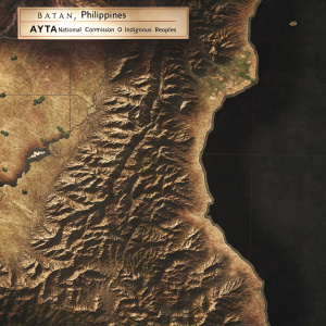 Interactive map of Bataan, Philippines, featuring indigenous AYTA communities and their locations. Map includes labels for distinct ethnic groups and their settlements, sourced from the National Commission on Indigenous Peoples.