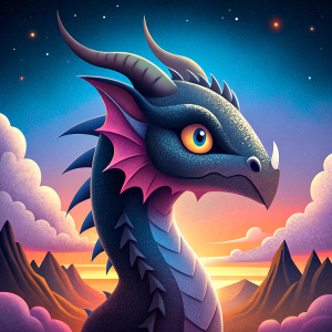 black dragon icon for videogame