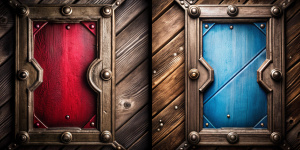 background in hearthstone devided on two sides, left side is blue, right one is red with a smooth transition