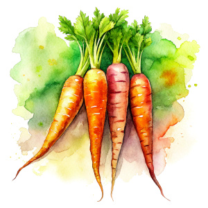 watercolor carrots