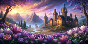 Spring, hogwarts, crocuses, saffron, pottermore style