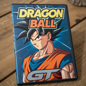 DVD cover featuring anime series Dragon Ball GT. Goku, main character, in intense pose with focused expression. Vibrant artwork, mix of colors like blue, orange. Text in Spanish.