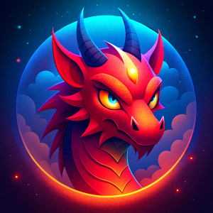 red dragon icon for videogame