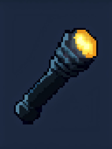 flashlight, sidelong, dark background