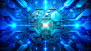 blue circuit board  background