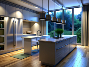 modern kitchen sketch