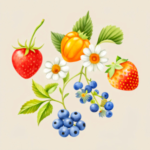 set of berries