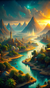 Aaru (Egyptian Mythology): Aaru is the celestial paradise, a lush land filled with flowing rivers in ancient Egyptian mythology. It is believed that this is the eternal home of the blessed dead, where they enjoy the next life in peace and prosperity.Get a little further into the city