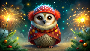 Grass Owl
Wear new clothes during the New Year, personification