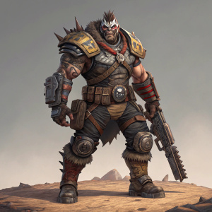 Goliath Badass from Borderlands 3, a digital artwork. Character illustration, rugged and detailed design