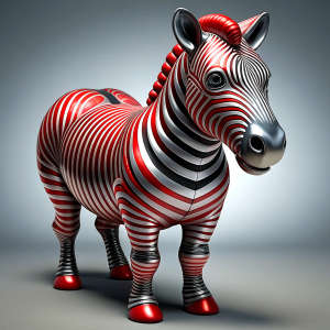 redgray metalic zebra